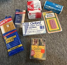 Vintage Office Supplies Small Lot Staples Pencils Eraser Crayon Read Description picture