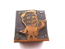 Vintage Printing Letterpress Printers Block Copper Person Pointing picture