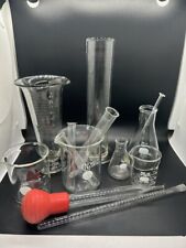 Lot of 13 Lab Pyrex Glass Vintage - Chemistry, Apothecary, Pharmacy picture