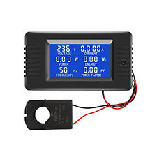 100A AC Meter Ammeter Volt Energy Voltage Power LCD Display Monitor Panel picture