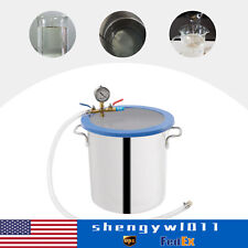 1* 5 Gal Tempered Glass&Stainless Steel Vacuum Degassing Chamber for Curing Wood picture