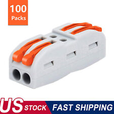 100PK Compact Wire Connector Universal Conductor Terminal Block for 28 to 12 AWG picture