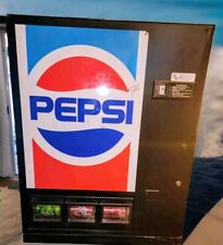 Vintage Tabletop /Wall Mount Pepsi Full Size Can Dispenser/W Locking Cabinet. picture