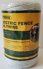 Farmily Portable Electric Fence Polywire with 6 Conductors 656 Feet - White picture