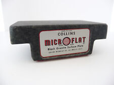 Vtg Collins MICROFLAT black granite surface plate salesman sample paperweight picture