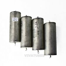 Lot of 4 Vintage Dearborn Electrolytic Paper in Oil POI Can Capacitors 4uF 400V picture