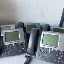 Lot Of 5 Cisco Business Office Phone CP-7942G Unified IP  VoIP Display POE picture