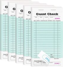 5 Pack Server Note Pads, Guest Check Books for Servers, Guest Checks Notepad fo picture