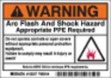 Brady 102307 Arc Flash Protection Label,Pk100, 102307 picture