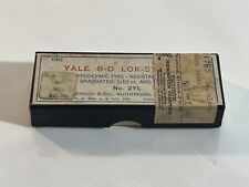 Vintage 1949 BD YALE 1/10cc NO.2YL EMPTY Hypodermic Syringe Box picture