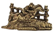 Vintage Brass Equestrian Horse Rider Letter/Card Holder England 3¾