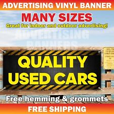 QUALITY USED CARS Advertising Banner Vinyl Mesh Sign dealer auto service credit picture
