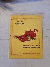 Vintage 1951 Massey Harris 27 Combine Setting Up & OPERATING Instructions  picture