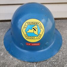 Vintage NY Southern Tier Geology Club Hard Hat Superglas Fibre Metal Safety Cap picture