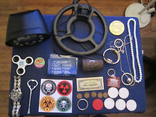 junk drawer lot old Metal Detector parts old coins old watch jewelry lot JAPAN O picture