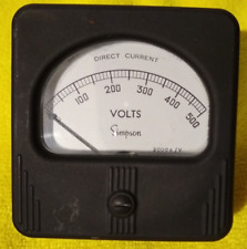 Vintage Simpson DC Voltage 0-500 Volts Voltmeter Gauge 47415 Made In USA picture