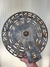 VTG Antique METAL Numbers & LETTERS Stencil Wheel 13.5 Diam. Barrel Advertising  picture