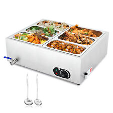 Electric Bain Marie Buffet Server 6 x 1/3 Pan Commercial Countertop Food Warmer picture