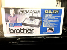 New Brother 575 Personal Plain Paper Fax Machine Copier Phone Vintage Sealed picture