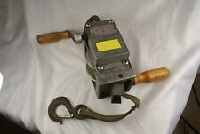 VINTAGE PEC H-4557 HAND OPERATED WINCH HOIST WITH STRAP CROSBY LAUGHLIN picture