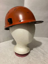 Vintage MSA PROTECTIVE HARD HAT with Adjustable Liner ORANGE ANSI Z89.1 1986 picture