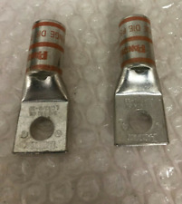 2)  Panduit LCA3/0-38-X Code Conductor Lug 1 hole 3/0AWG 3/8 Stud Hole Size picture