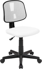 Flash Fundamentals Mid-Back White Mesh Swivel Task Office Chair with Pivot Back picture