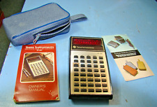 Vintage 1970s Texas Instruments TI-30 Calculator Red LED W/Case + Manual Works picture