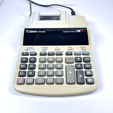 Vintage Canon P170-DH 12 Digit 10 Key Business Machine Clock Calendar Calculator picture