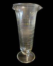Vintage Pharmaceutical Glass Marked Footed Graduate Laboratory Beaker Apothecary picture
