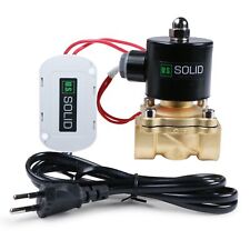 U.S. Solid 3/4in Electric Solenoid Valve 110V AC Brass WiFi Controlled picture