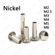Nickeled Steel Oval Head Semi Tubular Rivets M2 M2.5 M3 M4 M5 M6 picture