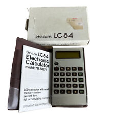 VINTAGE Sears LC 84 Liquid Crystal Calculator 5827 w/ Box & Manual Needs Battery picture