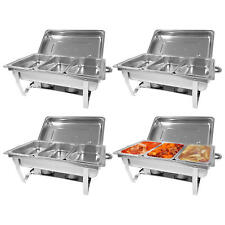 8 Qt Stainless Steel Chafing Dish Set, 4 Pcs Buffet Serving Set picture