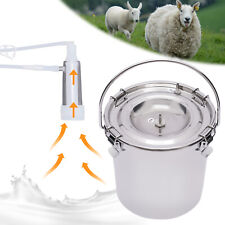Stainless 5L Dual Head Sheep Goat Cow Milking Machine Vacuum Impulse Pump Milker picture