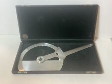 Vintage 1940s T. Alteneder Steel Engineer Protractor in Case. Great Condition. picture