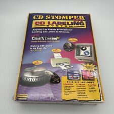 CD Stomper Pro CD Label Design Applicator System Kit PC & Mac Software Vintage picture