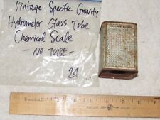 Vintage Antique Specific Gravity Hydrometer Glass Tube Chemical Scale Tin ONLY picture