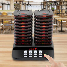 Restaurant Pager System Wireless Food Service Beeper+Power Adapter & 20* Pagers picture