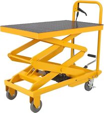 Double Scissor Hydraulic Lift Table Cart 500lbs Capacity 48