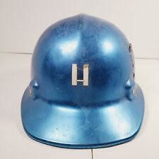 Vintage Jackson Products Aluminum Hard Hat Helmet Metallic Blue Chrome No Liner picture