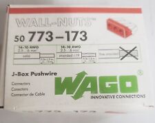 NEW Box of 50 WAGO 773-173 Push in Connector, 3 Conductor, 10 AWG picture