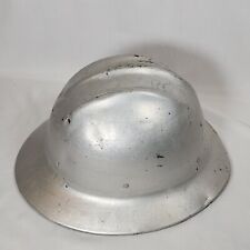 Vintage ED Bullard Silver Aluminum Hard Hat Hard Boiled Safety Helmet w/ Liner picture