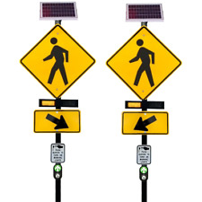Rectangular Rapid Flash Beacon-RRFB, 2 sets, Push Button Pedestrian Crossing picture