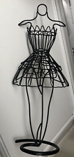 Vintage Wrought Iron Black Metal Doll Dress Form Mannequin 18'' tall picture
