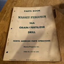 Vintage 1962 Massey Ferguson 26A Grain / Fertilizer Drill  Parts Book picture