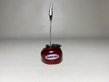 Vintage Red Resin Apple Silver Clip Memo Note Business Jason's Deli Card Holder picture