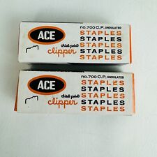 Vintage Ace Chisel Point Clipper Staples No. 700 CP Undulated 5000 Lot of 2 New picture