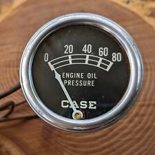 VINTAGE CASE TRACTOR  OIL PRESSURE GAUGE 80 PSI MECHANICAL-WORKING picture