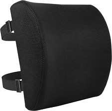 Rectangular Memory Foam Back Support Cushion for Office Desk Chair, Black picture